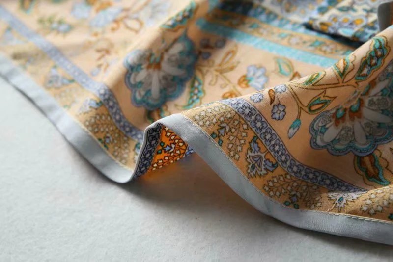 Vintage Chic Women Floral Print Batwing Sleeve Beach Bohemian Kimono Dress Ladies V Neck