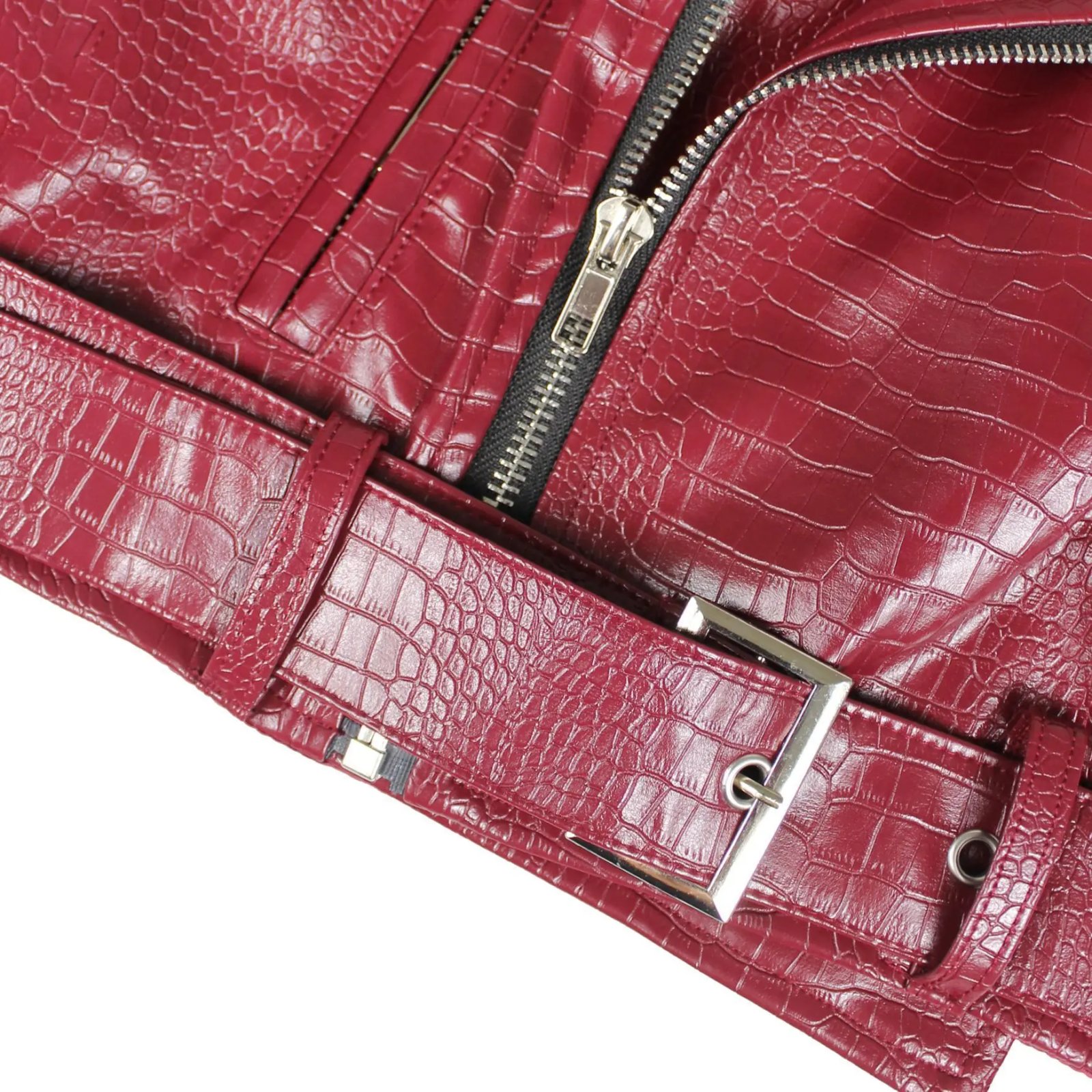 Faux Fur Patchwork Leather Motorcycle Jacket