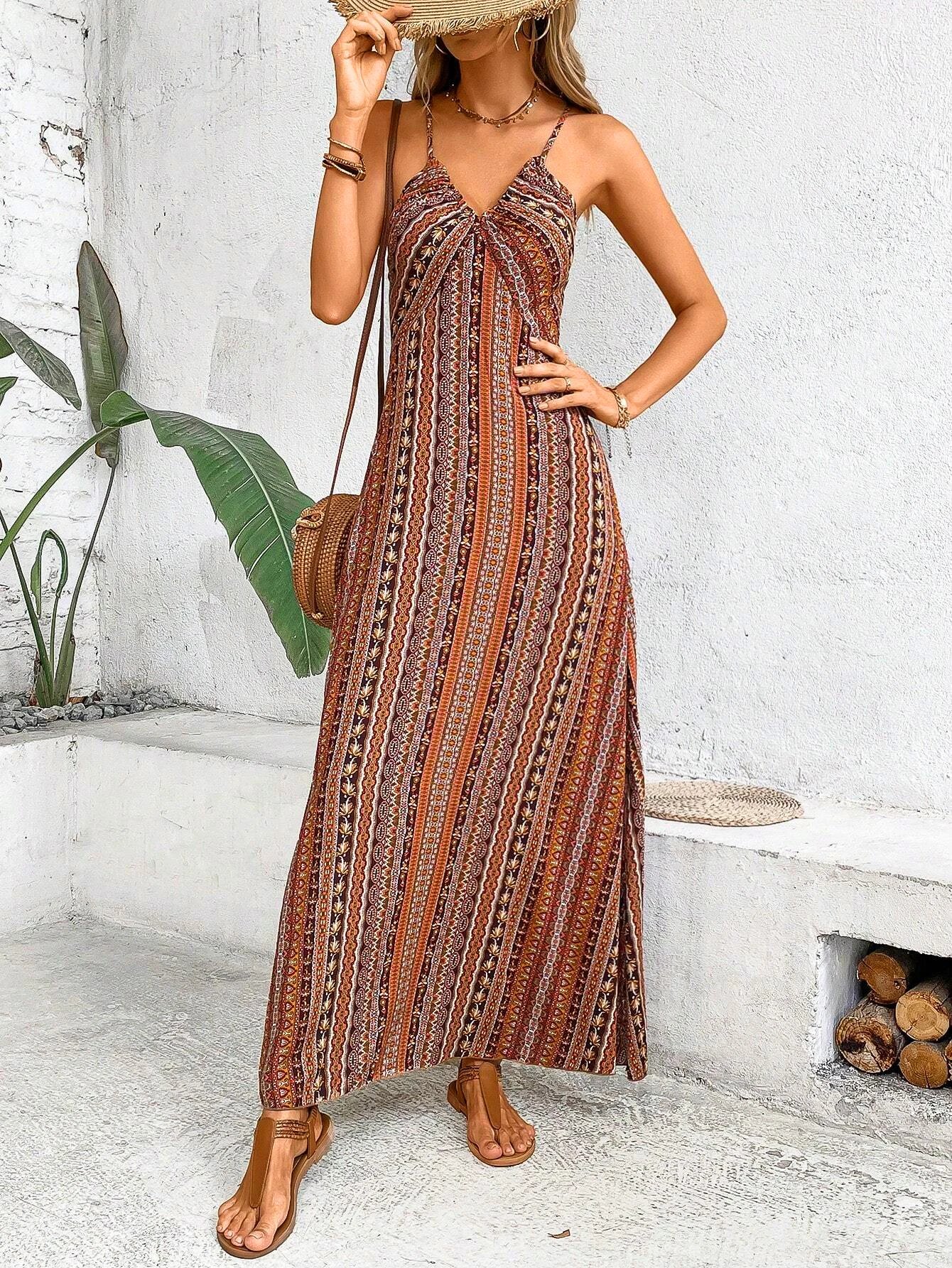 Summer Backless Split Thigh Dress Summer Backless Split Thigh Dress