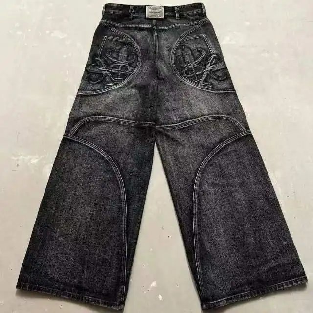 New American Retro Washed Embroidered Jeans New American Retro Washed Embroidered Jeans