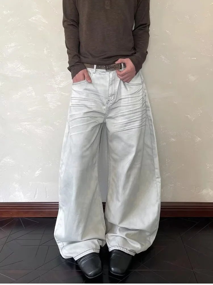 White Baggy Cleanfit Jeans