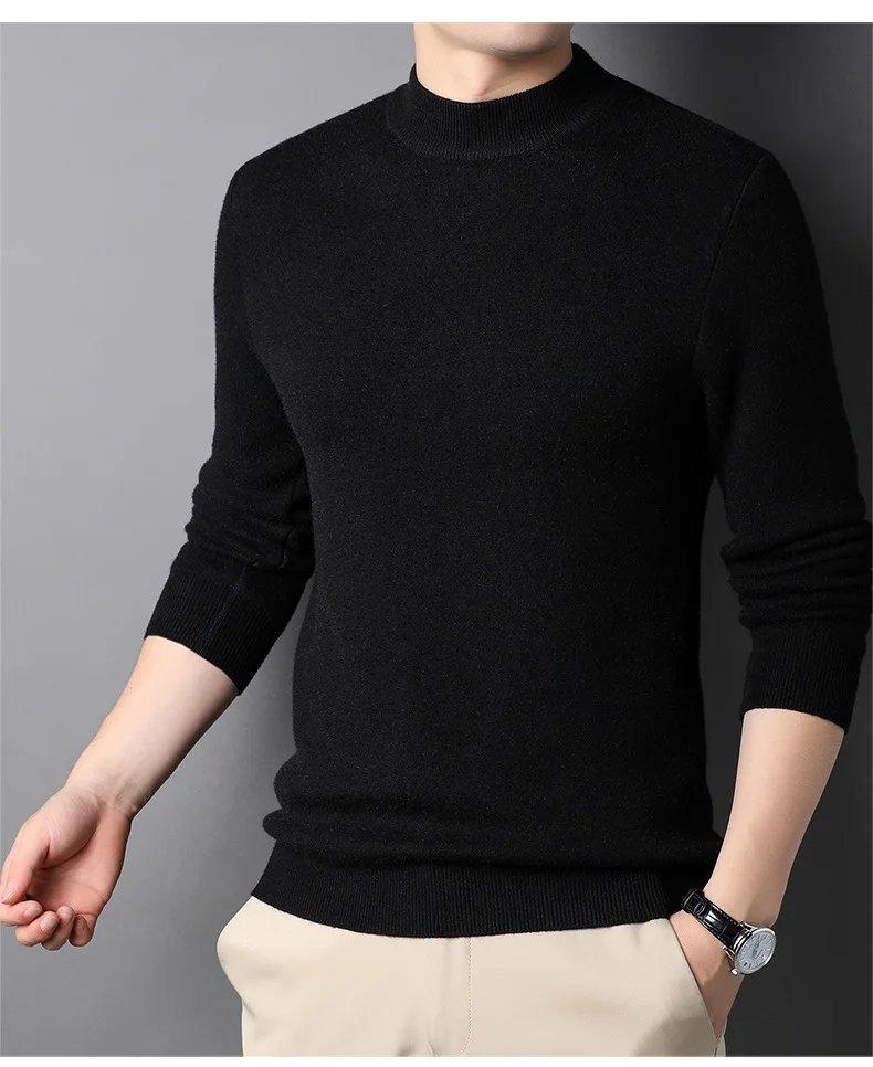 Men's Cashmere Sweater Half Turtleneck