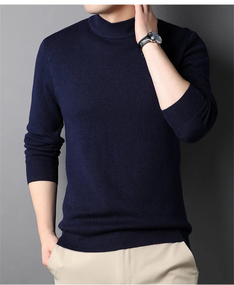 Men's Cashmere Sweater Half Turtleneck
