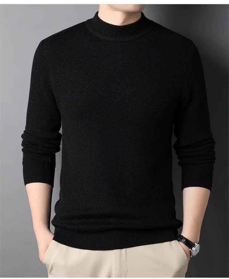 Men's Cashmere Sweater Half Turtleneck