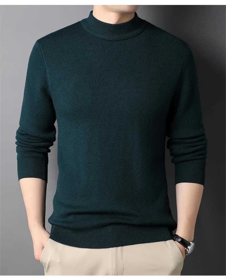 Men's Cashmere Sweater Half Turtleneck