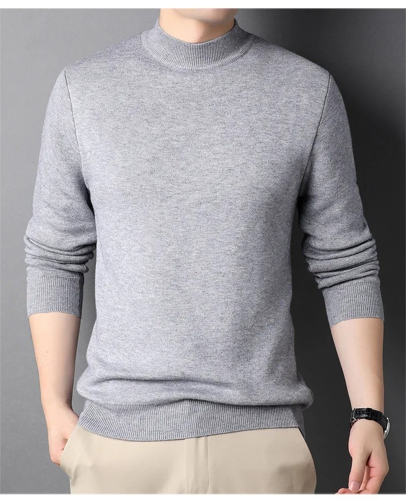 Men's Cashmere Sweater Half Turtleneck