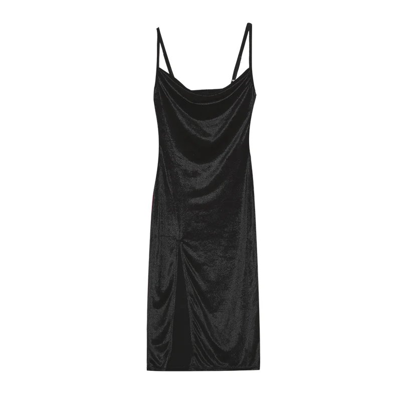 Velvet Sleeveless Slip Sexy Slit Maxi Dress Velvet Sleeveless Slip Sexy Slit Maxi Dress