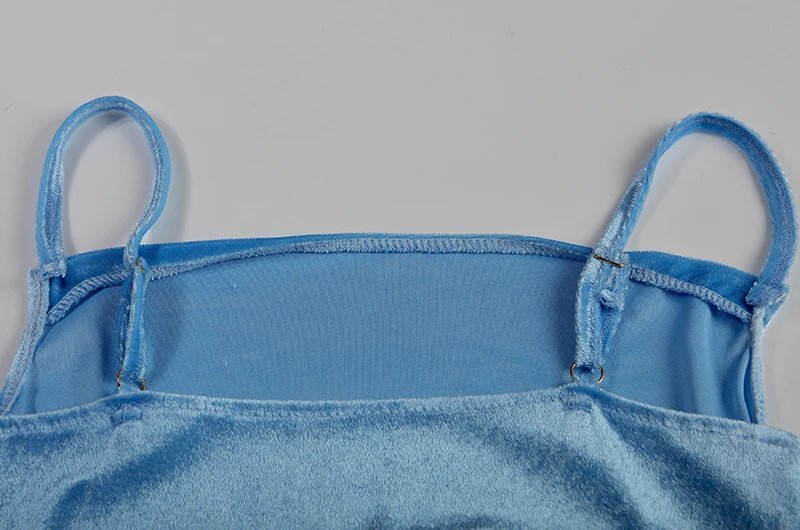 Velvet Sleeveless Slip Sexy Slit Maxi Dress Velvet Sleeveless Slip Sexy Slit Maxi Dress