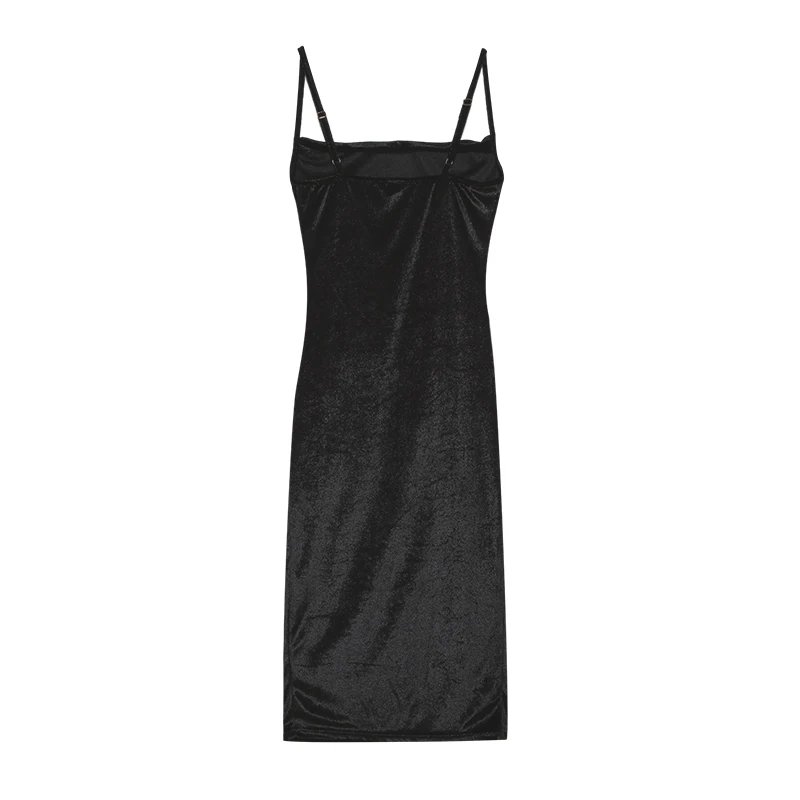 Velvet Sleeveless Slip Sexy Slit Maxi Dress Velvet Sleeveless Slip Sexy Slit Maxi Dress