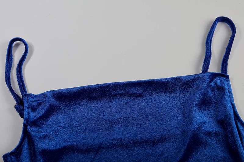 Velvet Sleeveless Slip Sexy Slit Maxi Dress Velvet Sleeveless Slip Sexy Slit Maxi Dress