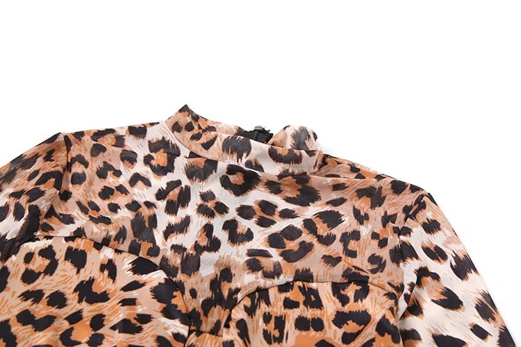 Leopard Jumpsuits Sexy Mesh Thin Leopard Jumpsuits Sexy Mesh Thin