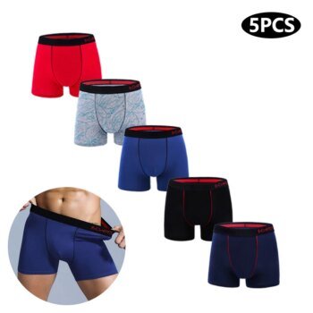 5Pcs Men's Panties Cotton Boxer