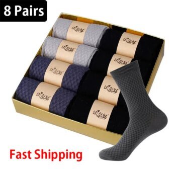 8 Pairs/Set Superior Bamboo Fiber Socks