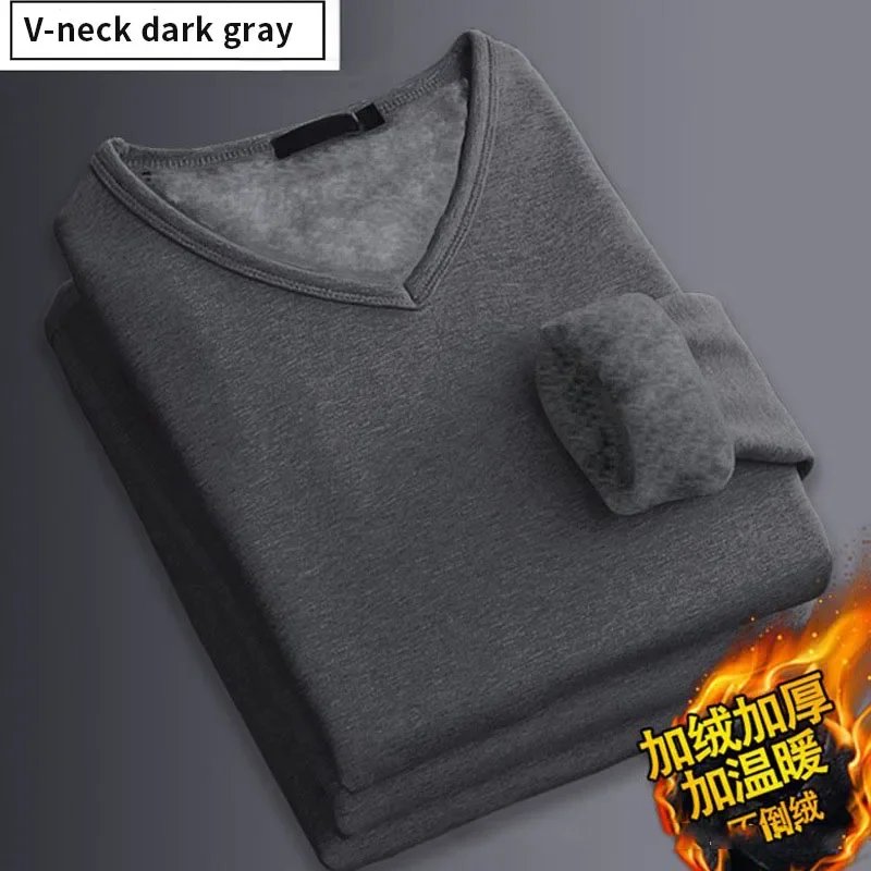 Vneck drak gray