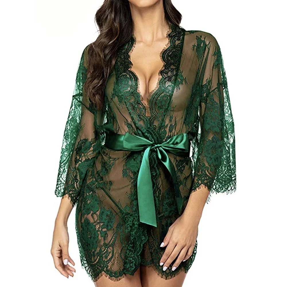 Sexy Lace Robe Dress Sexy Lace Robe Dress