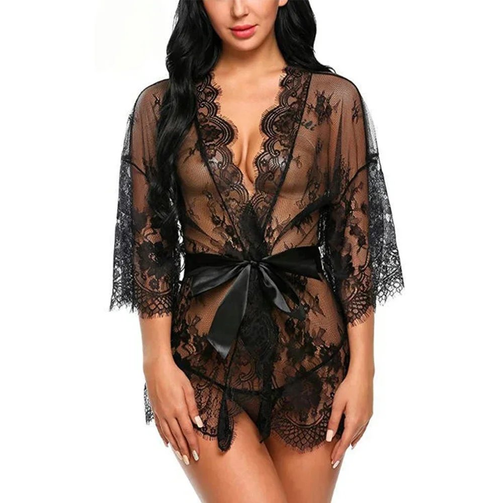 Sexy Lace Robe Dress Sexy Lace Robe Dress