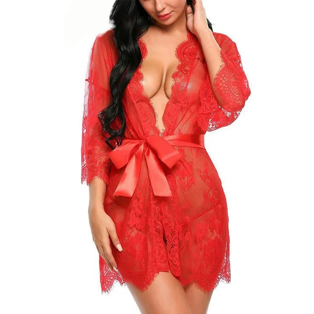 Sexy Lace Robe Dress Sexy Lace Robe Dress