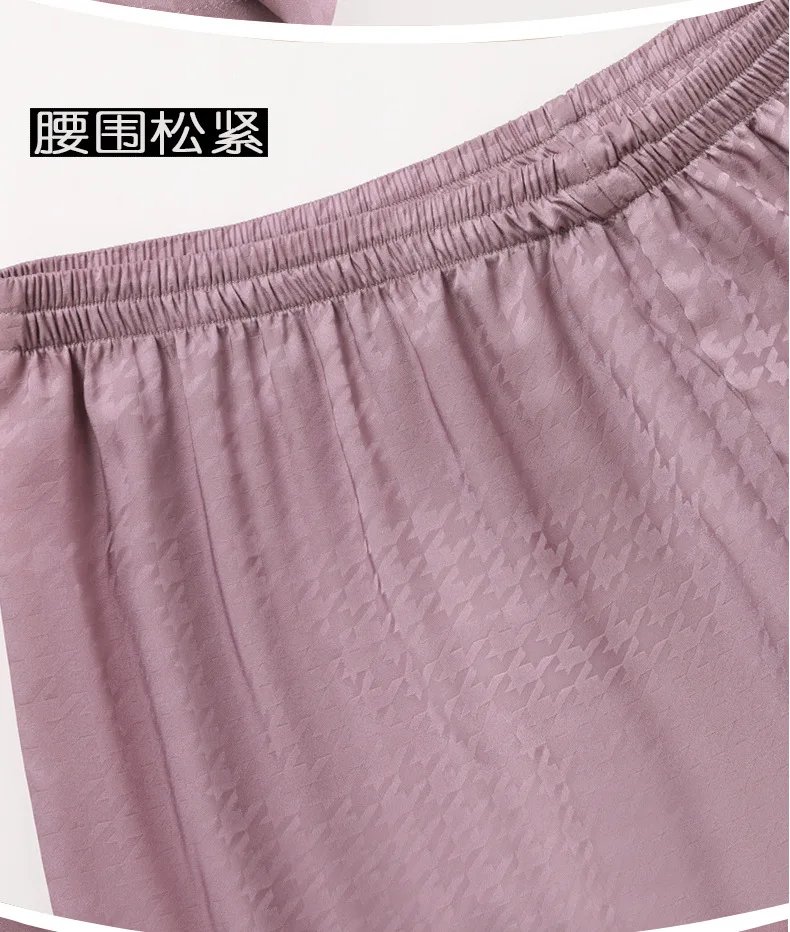 High Quality Couple Pajamas Suit Summer Short Sleeve Long Pant Home Cloth Men Ice Silk Thin Satin Large Size Sleepwear Set Women