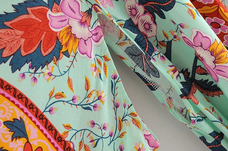 Boho Queens Women Peacock Print Bat Sleeve Beach Bohemian Kimono Robe Ladies V Neck Tassel Summer Happie Bikini Cover-ups