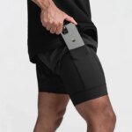 new BreathableDouble layer gym shorts