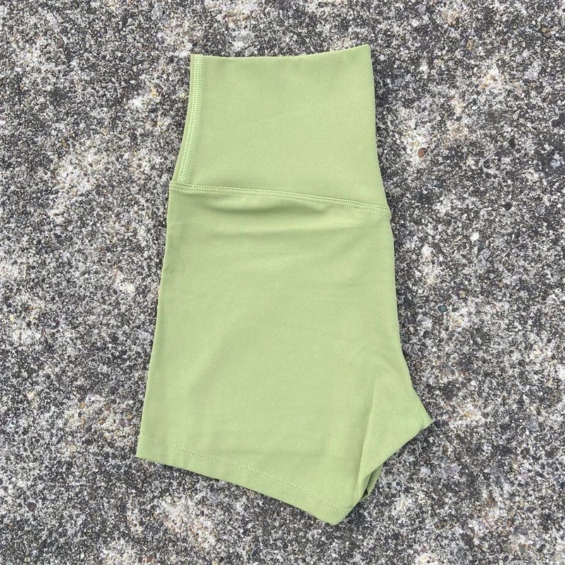 Solid Color Women Fitness Sport Short High