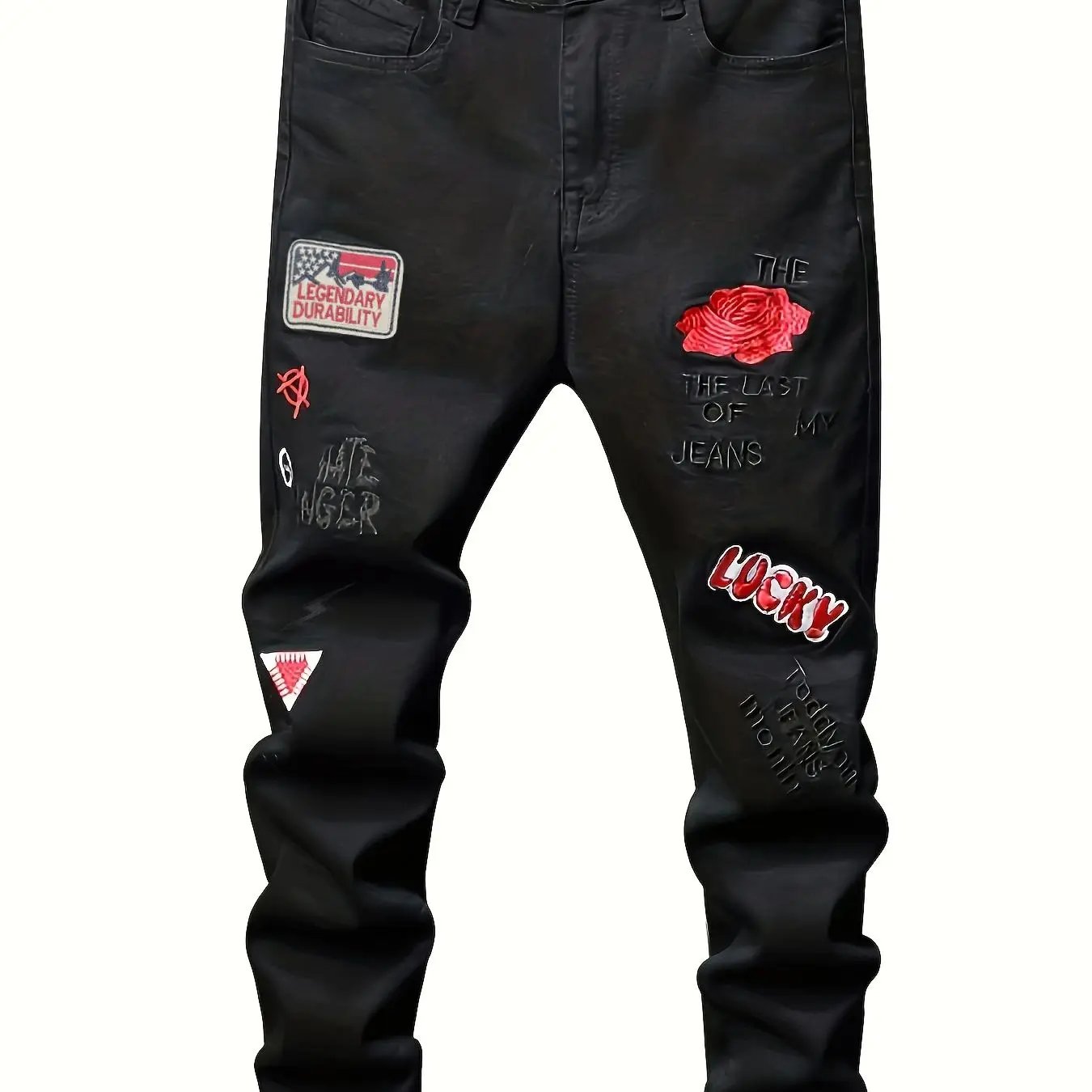 Men's slim fit  straight leg denim pants