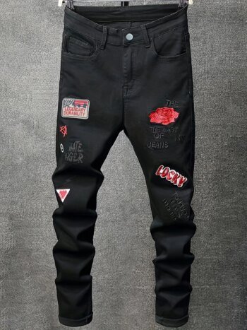 Men's slim fit  straight leg denim pants