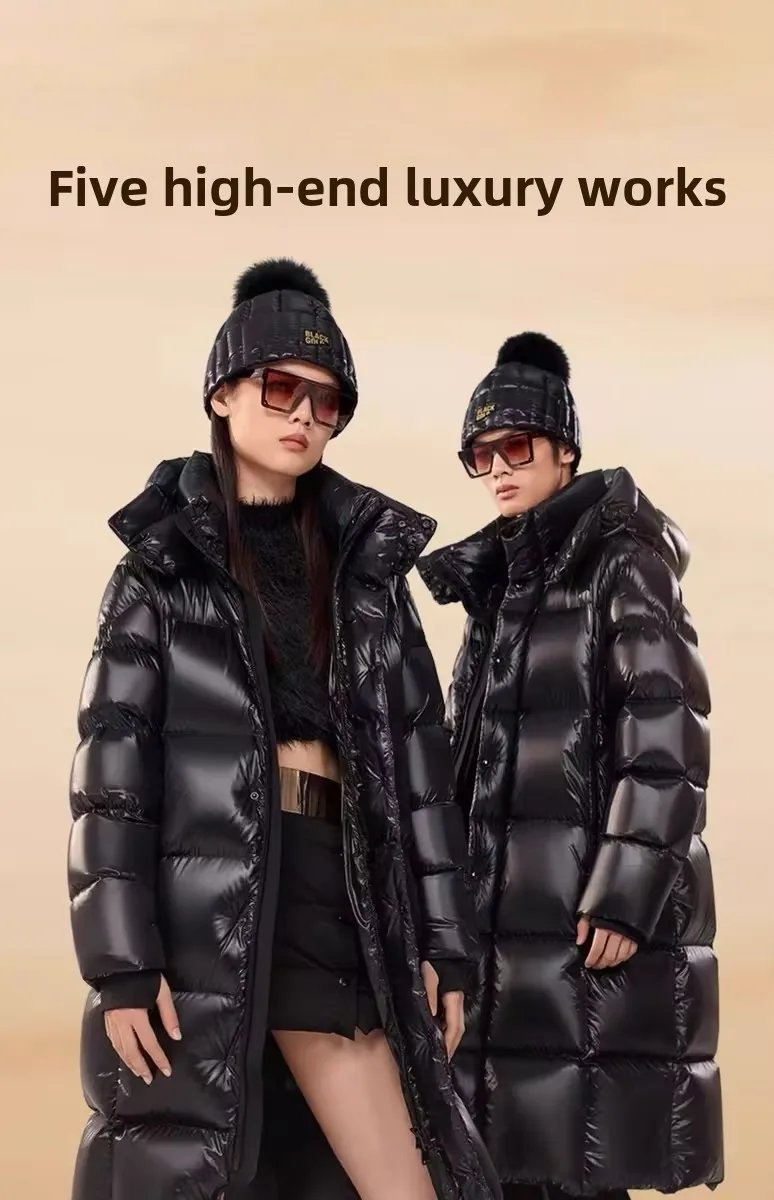 Winter Black Gold Down Jacket