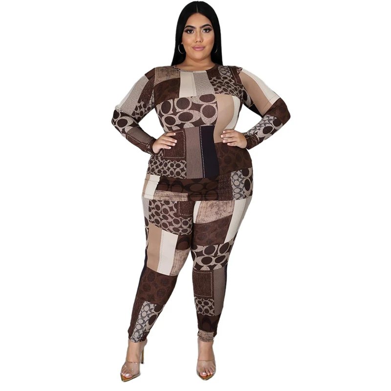 New Plus Size Clothing 2 Piece Set Tracksuit