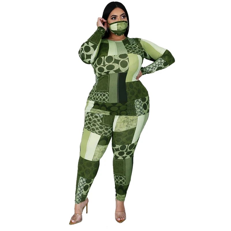 New Plus Size Clothing 2 Piece Set Tracksuit
