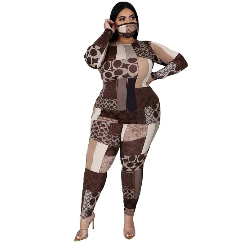 New Plus Size Clothing 2 Piece Set Tracksuit
