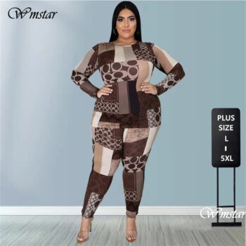 New Plus Size Clothing 2 Piece Set Tracksuit