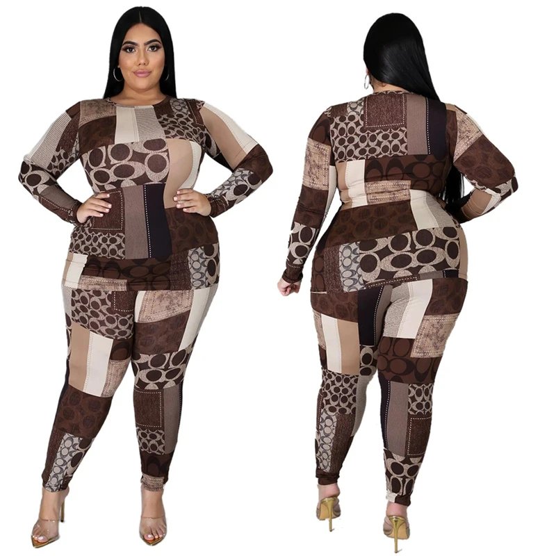 New Plus Size Clothing 2 Piece Set Tracksuit