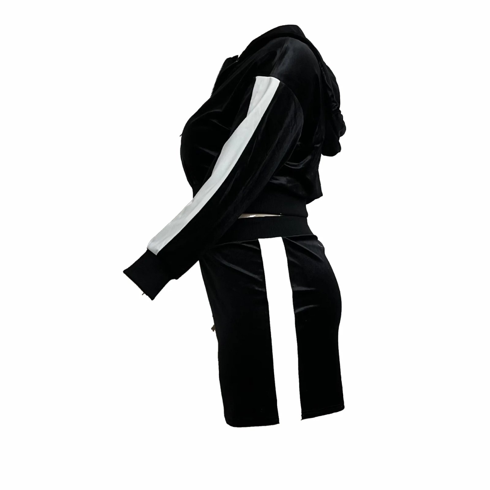 Plus Size Women Velvet Sweatsuit  2 Two Piece