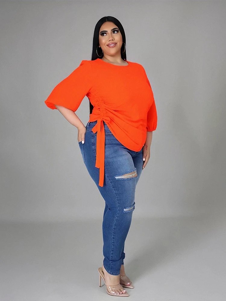 Ladies Tops Long Sleeve Large Size Blouses