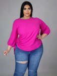 Ladies Tops Long Sleeve Large Size Blouses