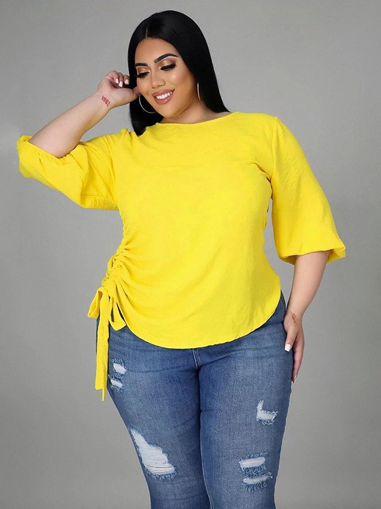 Ladies Tops Long Sleeve Large Size Blouses