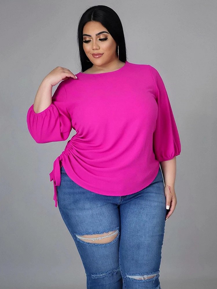 Ladies Tops Long Sleeve Large Size Blouses