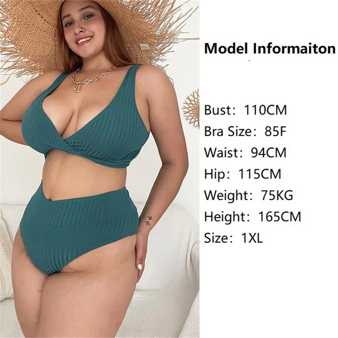 Plus Size Women Swimsuit Female 2- piece