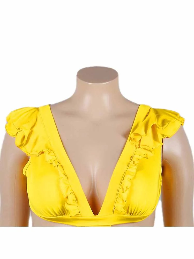 Women Sexy Backless Yellow Maxi Dress