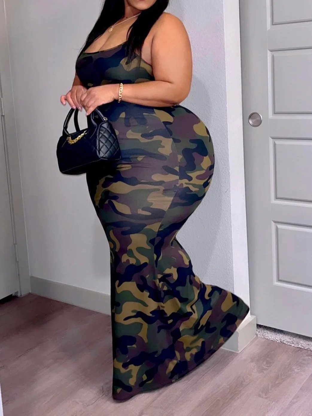 5XL 4XL Plus Size Spaghetti Strap  dress