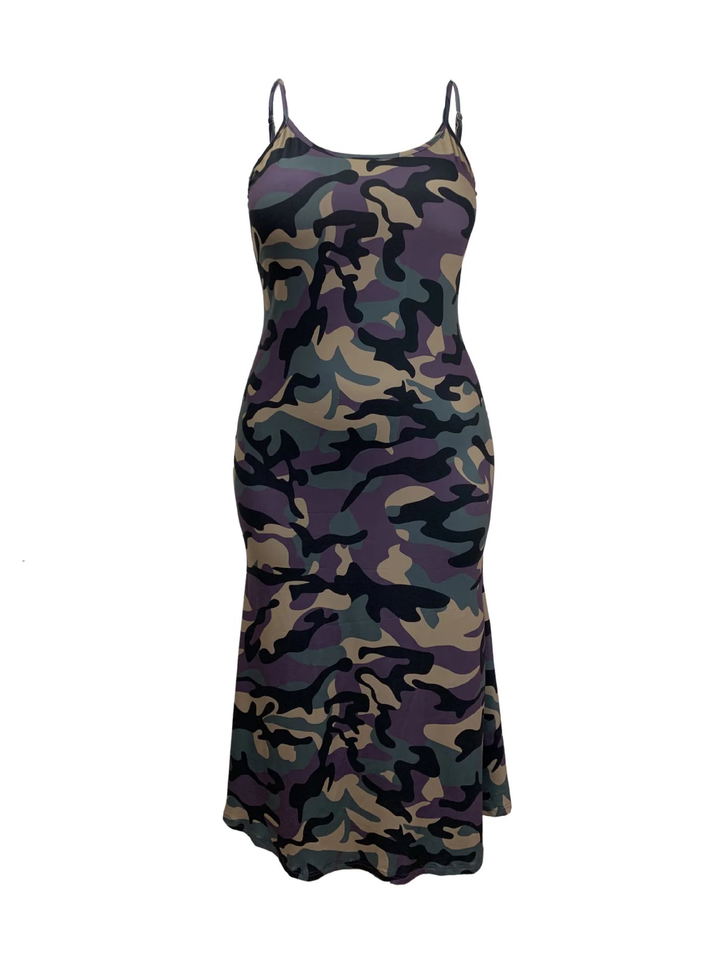 5XL 4XL Plus Size Spaghetti Strap  dress