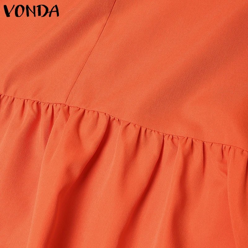 Plus Size VONDA Women Bohemian Dress