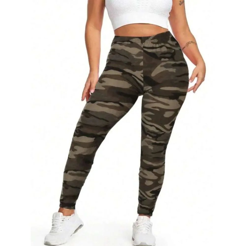 Plus Size Fashion Women's Camouflage leggings